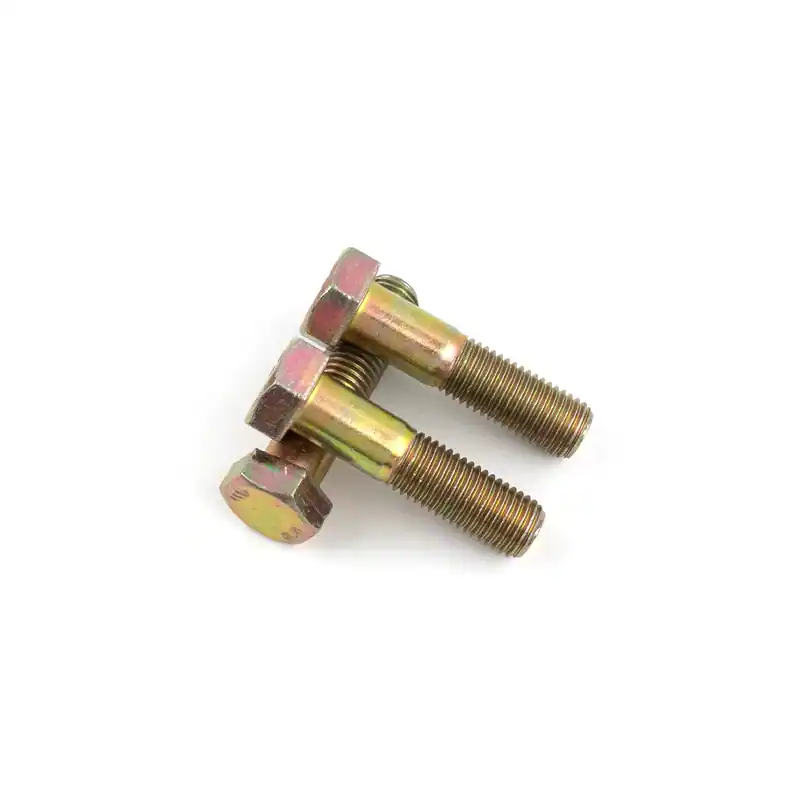 10.9 Grade Half Thread Hex Bolt Yellow Zinc Plated - Image 3