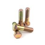 Bulk yellow zinc plated half-thread hex bolts manufacturer China