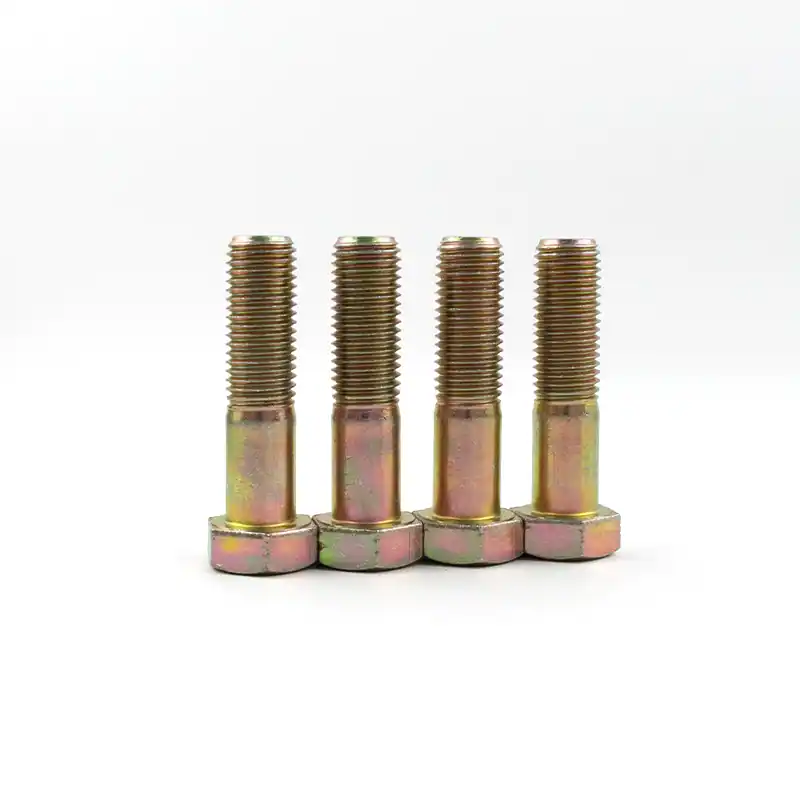 10.9 Grade Half Thread Hex Bolt Yellow Zinc Plated - Image 1